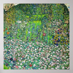 Gustav Klimt - Gärtnerische Landschaft und Bergkup Poster
