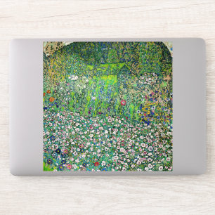 Gustav Klimt - Gärtnerische Landschaft und Hügelku Aufkleber