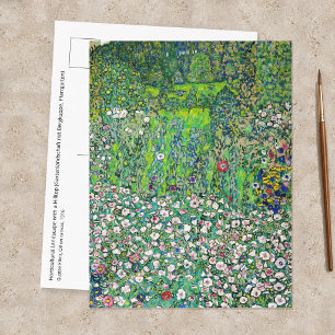 Gustav Klimt - Gärtnerische Landschaft und Hügelku Postkarte