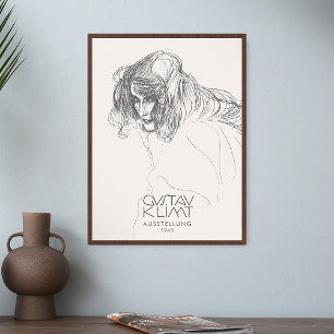 Gustav Klimt Head Frau Profil Beethoven Frieze Poster