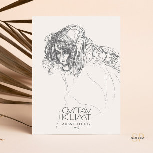 Gustav Klimt Head Frau Profil Beethoven Frieze Postkarte