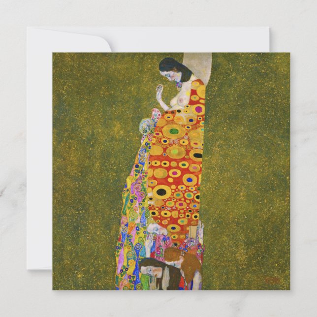 Gustav Klimt - Hoffnung II Einladung (Vorderseite)