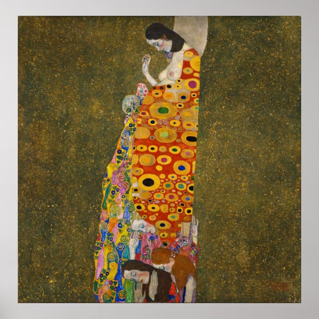 Gustav Klimt - Hoffnung Poster (Vorne)