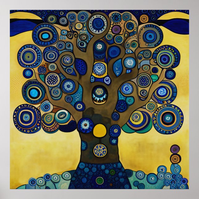 Gustav Klimt Inspirierte das "Baum-Poster" Poster (Vorne)