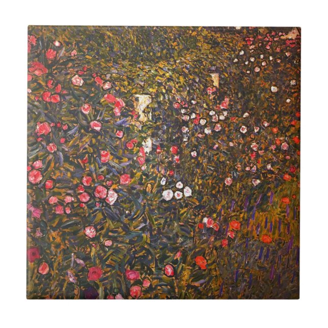 Gustav Klimt // Italienische Gartenlandschaft Fliese (Vorderseite)