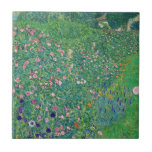 Gustav Klimt - Italienische Gartenlandschaft Fliese<br><div class="desc">Italienische Gartenlandschaft / Italienische Kulturlandschaft - Gustav Klimt,  Öl auf Leinwand,  1913</div>