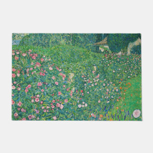 Gustav Klimt - Italienische Gartenlandschaft Fußmatte