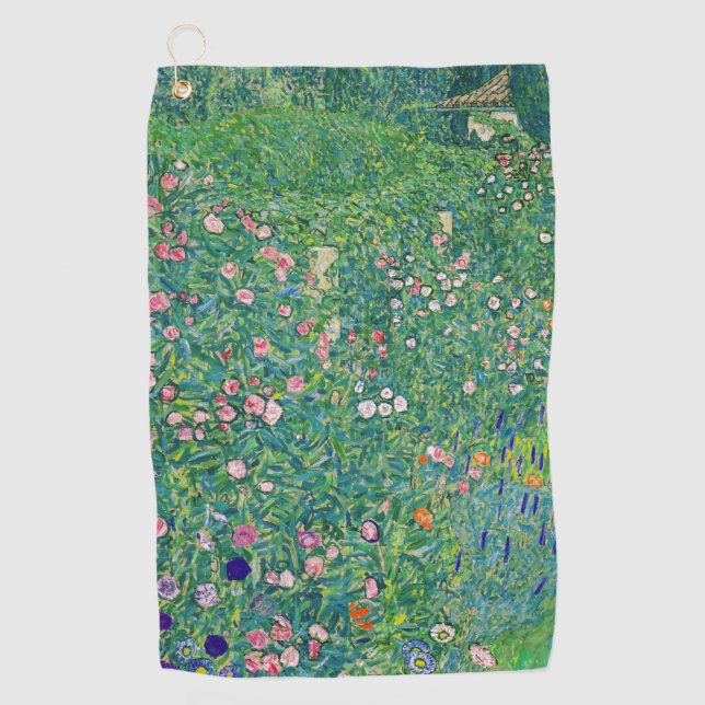 Gustav Klimt - Italienische Gartenlandschaft Golfhandtuch (Vorderseite)