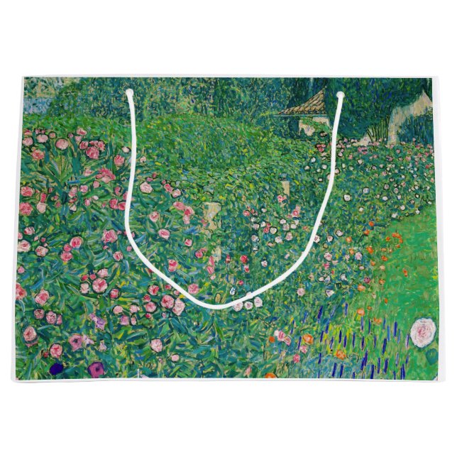 Gustav Klimt - Italienische Gartenlandschaft Große Geschenktüte (Vorderseite)