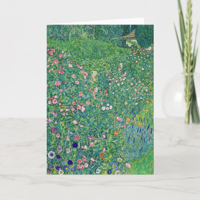 Gustav Klimt - Italienische Gartenlandschaft Karte (Vorderseite)
