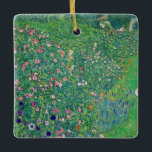 Gustav Klimt - Italienische Gartenlandschaft Keramikornament<br><div class="desc">Italienische Gartenlandschaft / Italienische Kulturlandschaft - Gustav Klimt, Öl auf Leinwand, 1913</div>