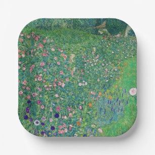 Gustav Klimt - Italienische Gartenlandschaft Pappteller