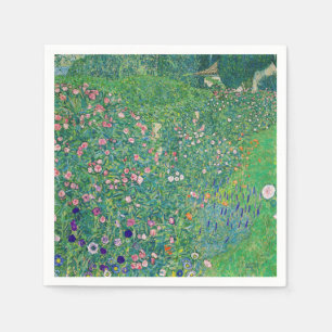 Gustav Klimt - Italienische Gartenlandschaft Serviette
