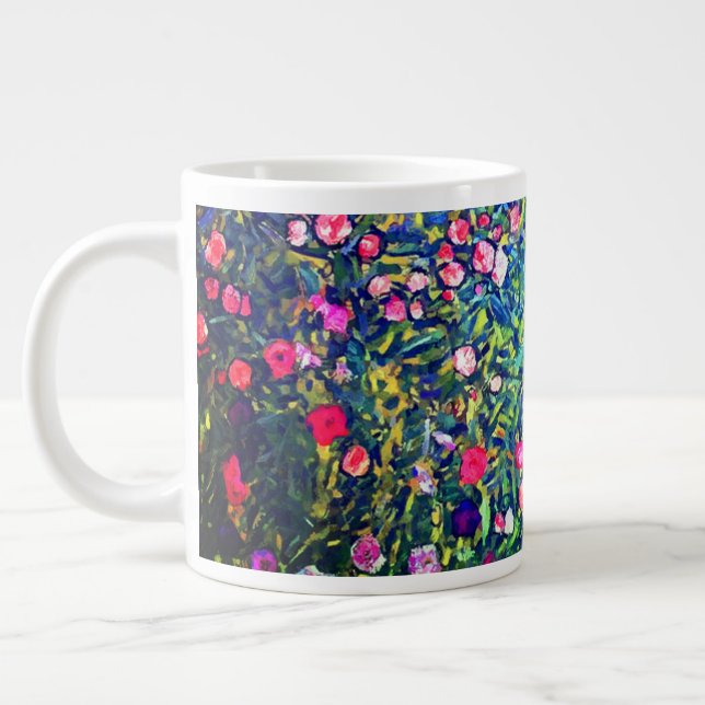 Gustav Klimt Italienischer Garten Jumbo-Tasse (Links)