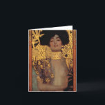 Gustav Klimt Judith Note Card Karte<br><div class="desc">Gustav Klimt Judith note card. Oil painting on canvas from 1901. Gustav Klimt’s beautiful depiction of the biblical story of Judith and Holofernes. Great for fans of Austrian symbolism,  Klimt and fine art.</div>