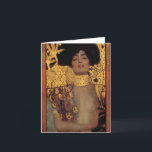 Gustav Klimt Judith Note Card Karte<br><div class="desc">Gustav Klimt Judith note card. Oil painting on canvas from 1901. Gustav Klimt’s beautiful depiction of the biblical story of Judith and Holofernes. Great for fans of Austrian symbolism,  Klimt and fine art.</div>