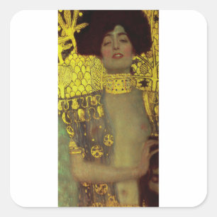 Gustav Klimt - Judith Quadratischer Aufkleber