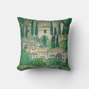Gustav Klimt - Kirche in Cassone Kissen