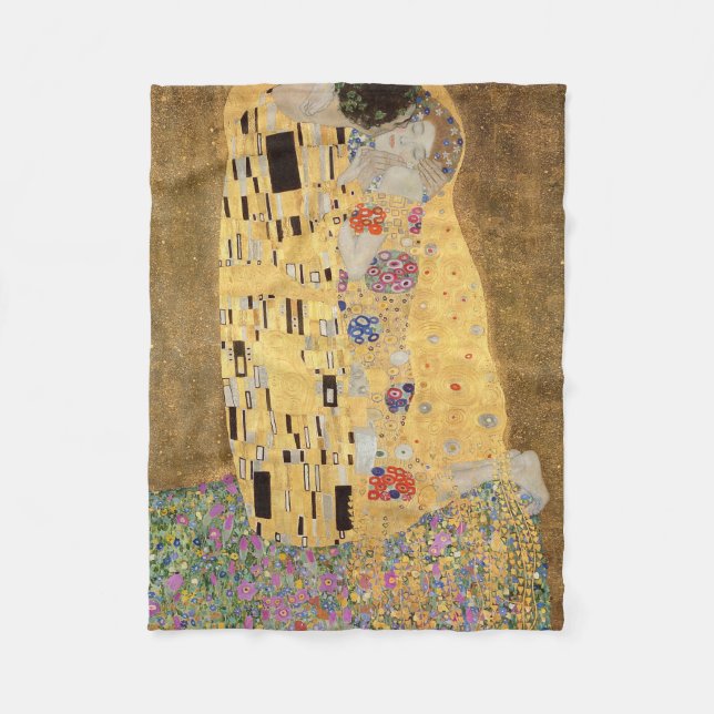Gustav Klimt | Kiss, 1907-08 Fleecedecke (Vorderseite)