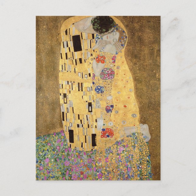 Gustav Klimt | Kiss, 1907-08 Postkarte (Vorderseite)