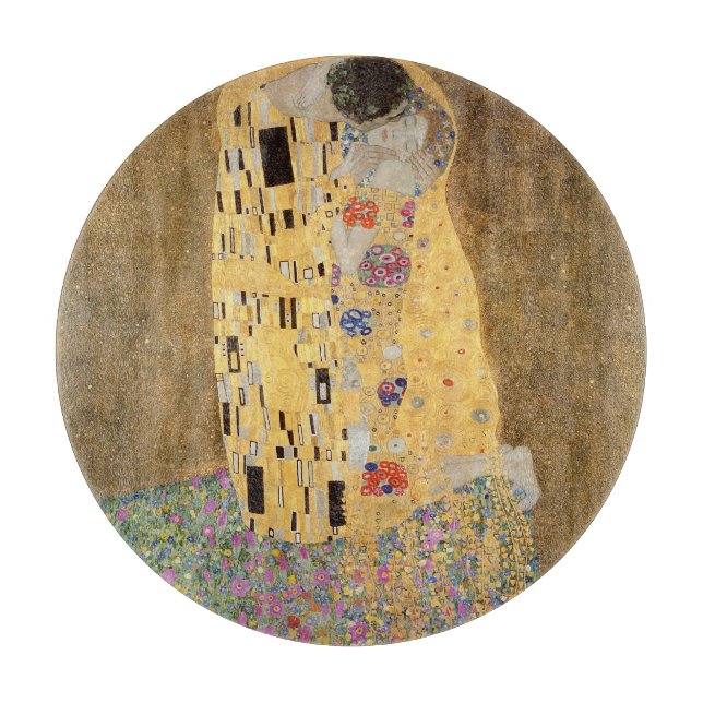 Gustav Klimt | Kiss, 1907-08 Schneidebrett (Vorderseite)