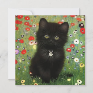 Gustav Klimt Kitten Einladung