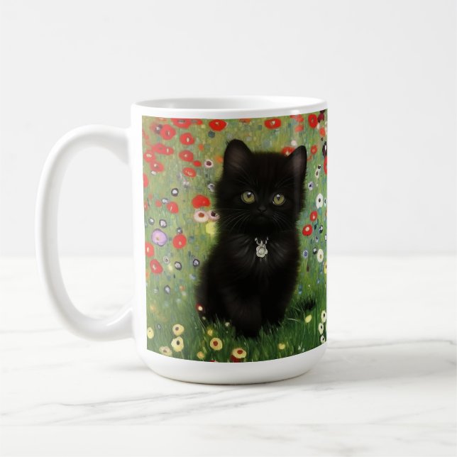 Gustav Klimt Kitten Kaffeetasse (Links)