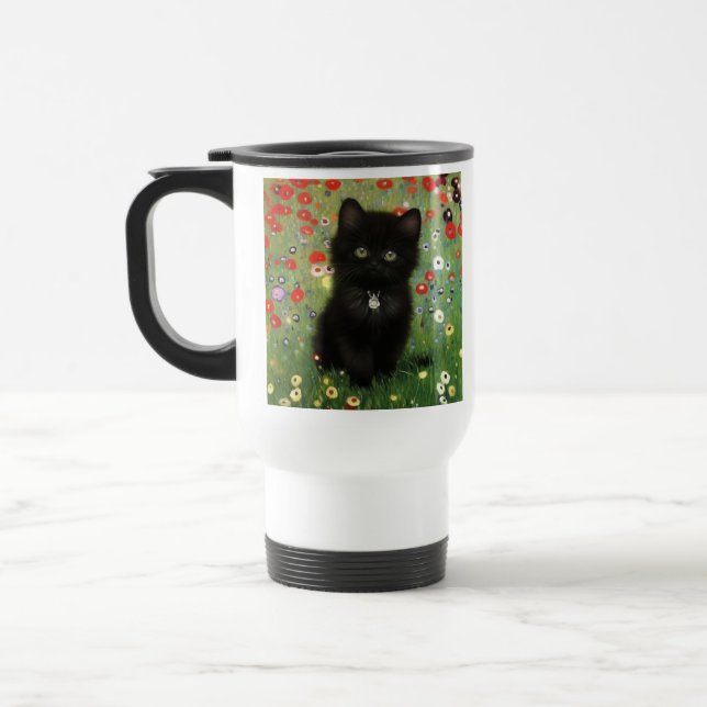 Gustav Klimt Kitten Reisebecher (Links)