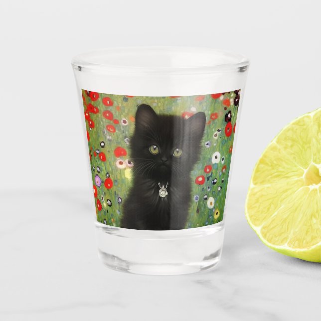 Gustav Klimt Kitten Schnapsglas (Vorderseite)