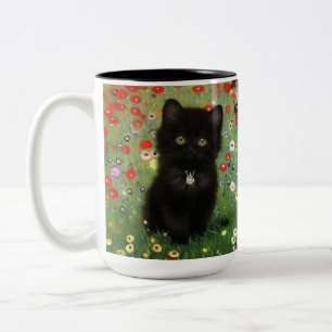 Gustav Klimt Kitten Zweifarbige Tasse