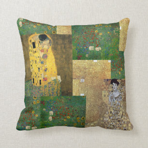 Gustav Klimt Kunst Collage Throw Kissen
