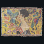 Gustav Klimt-Lady mit einem Fan | Decke<br><div class="desc">[Besondere Erinnerung] Dieses Produkt wurde unter Verwendung eines hochauflösenden JPG-Formats mit den Abmessungen 11088 x 11040 Pixel bei 300 DPI entwickelt.** Gustav Klimts "Lady with a Fan" ist ein faszinierendes Porträt, das den Kern der Jugendstil- und Jugendstil-Bewegungen erahnen lässt. Das Gemälde zeigt eine Regalfrau, ihren Blick direkt und selbstbewusst, und...</div>