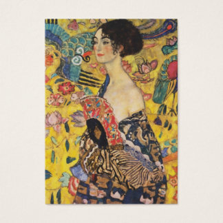 Gustav Klimt Lady mit Fan Art Nouveau Malerei