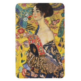 Gustav Klimt Lady mit Fan Art Nouveau Malerei Magnet