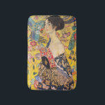 Gustav Klimt - Lady mit Fan Badematte<br><div class="desc">Lady with Fan - Gustav Klimt,  Oil on Leinwand,  1917-1918</div>