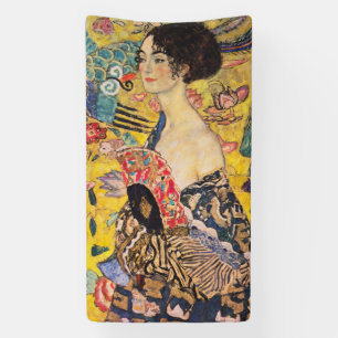 Gustav Klimt - Lady mit Fan Banner