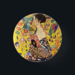 Gustav Klimt Lady mit Fan Button<br><div class="desc">Gustav Klimt Lady mit Fan Button</div>