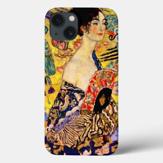 Gustav Klimt Lady mit Fan Case-Mate iPhone Hülle (Rückseite)