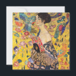 Gustav Klimt - Lady mit Fan Dankeskarte<br><div class="desc">Lady with Fan - Gustav Klimt,  Oil on Leinwand,  1917-1918</div>