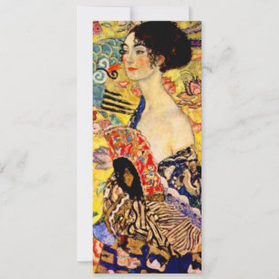 Gustav Klimt Lady mit Fan Einladung