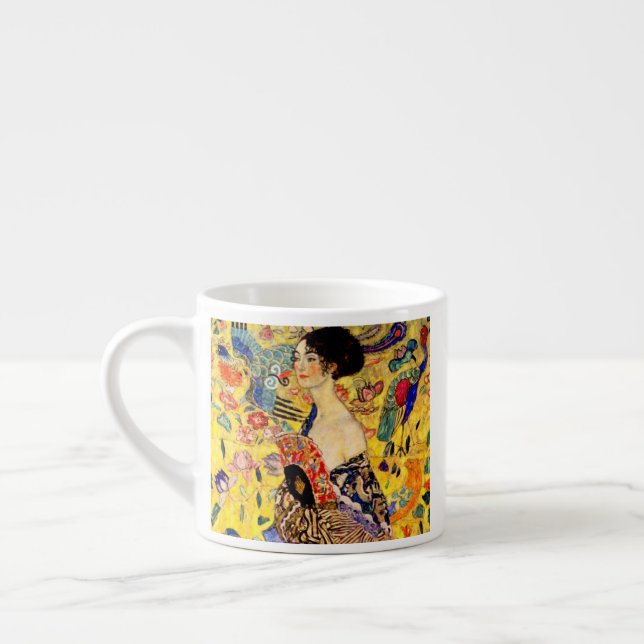 Gustav Klimt Lady mit Fan Espressotasse (Links)