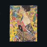 Gustav Klimt - Lady mit Fan Fleecedecke<br><div class="desc">Lady with Fan - Gustav Klimt,  Oil on Leinwand,  1917-1918</div>