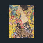 Gustav Klimt - Lady mit Fan Fleecedecke<br><div class="desc">Lady with Fan - Gustav Klimt,  Oil on Leinwand,  1917-1918</div>
