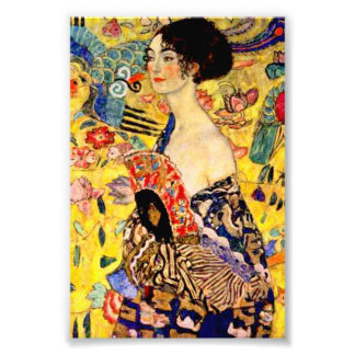 Gustav Klimt Lady mit Fan Fotodruck