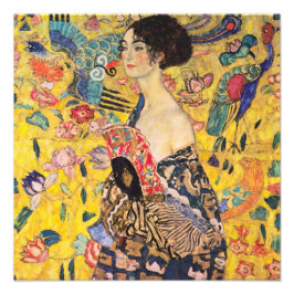 Gustav Klimt - Lady mit Fan Fotodruck