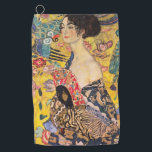 Gustav Klimt - Lady mit Fan Golfhandtuch<br><div class="desc">Lady with Fan - Gustav Klimt,  Oil on Leinwand,  1917-1918</div>