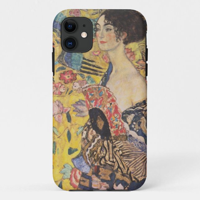 Gustav Klimt Lady mit Fan-iPhone-Case Case-Mate iPhone Hülle (Rückseite)