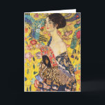 Gustav Klimt Lady mit Fan Karte<br><div class="desc">Gustav Klimt Lady mit Fan</div>