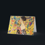 Gustav Klimt Lady mit Fan Karte<br><div class="desc">Gustav Klimt Lady mit Fan</div>