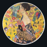 Gustav Klimt - Lady mit Fan Keramikknauf<br><div class="desc">Lady with Fan - Gustav Klimt,  Oil on Leinwand,  1917-1918</div>